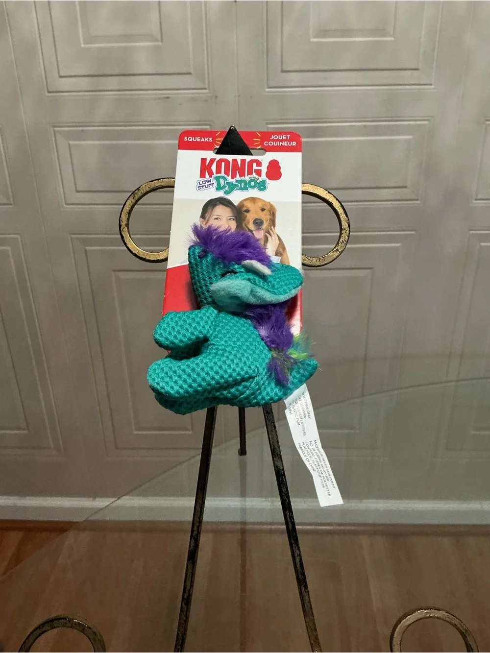 KONG Dog Dynos Plush Toy Various Assortment Sz Sm/med 4”